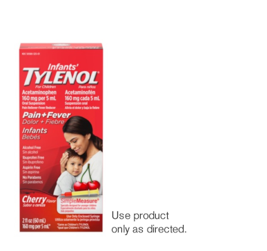 Infant pain and fever tylenol