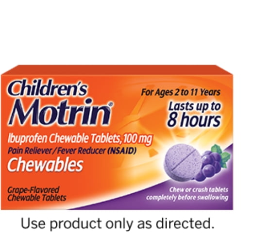 Children Motrin Chewables Dosage Image